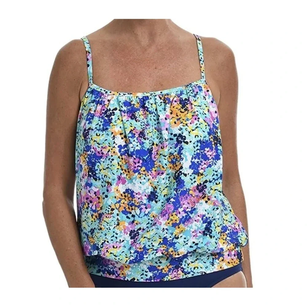 Bandeau‎ Tankini Swimsuit Top, sz 16 NWT